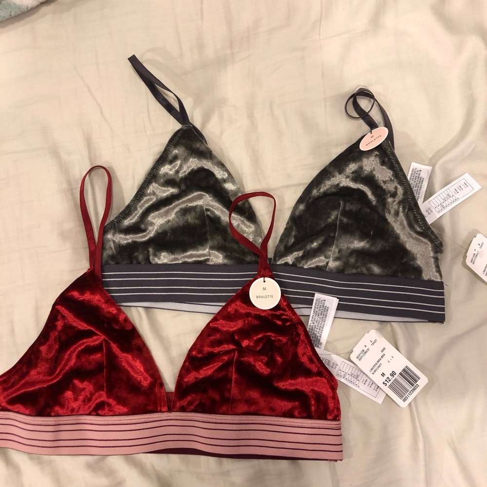 NWT Forever 21 velvet bralettes
